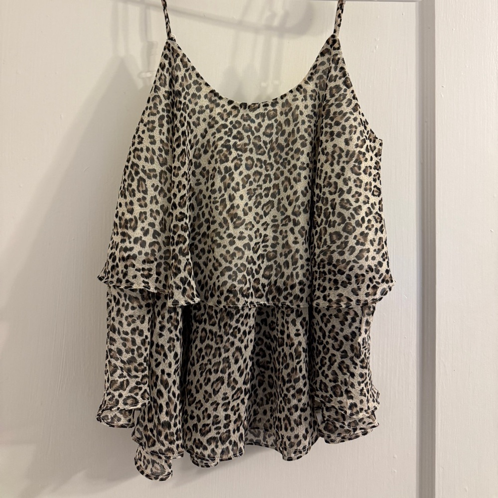 She + Sky Animal Print Tank Top